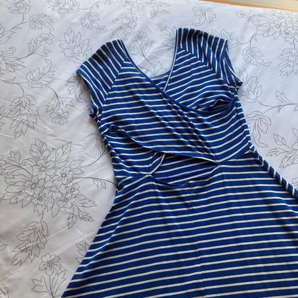 KOHL’S Blue and White Striped Dress - Picture 4 of 11